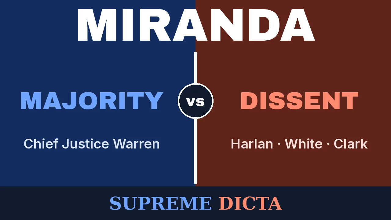 Miranda v. Arizona: majority vs. dissent episode thumbnail